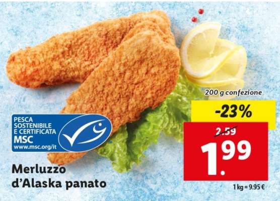 Merluzzo d'Alaska panato