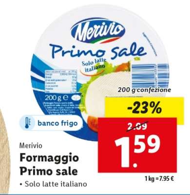 Merivio Formaggio Primo sale