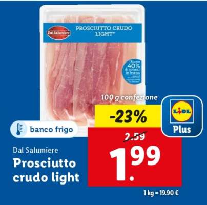 Dal Salumiere Prosciutto crudo light