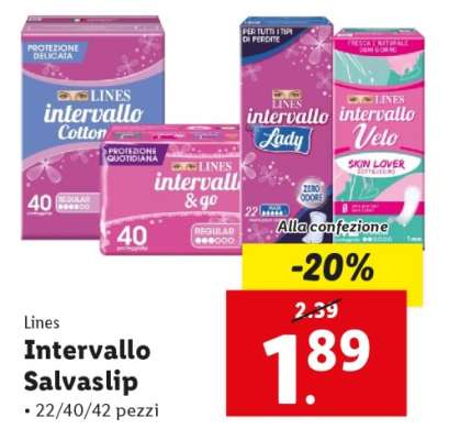 Lines Intervallo salvaslip