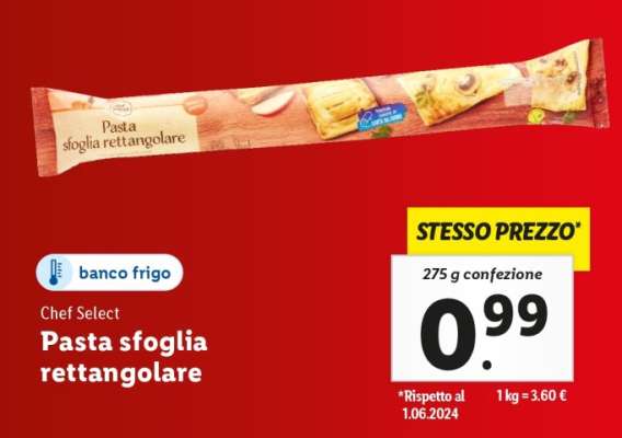 Chef Select Pasta sfoglia rettangolare