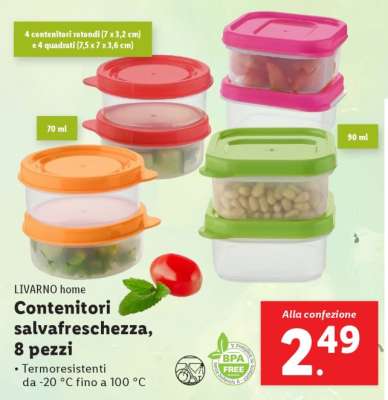 Contenitori salvafreschezza, 8 pezzi