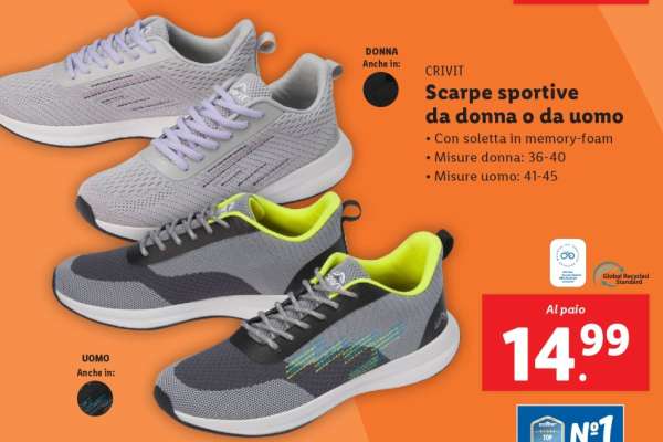 Scarpe sportive da donna o da uomo