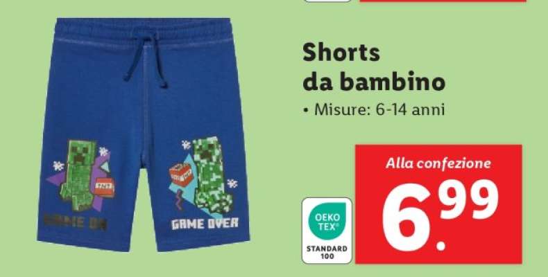 Shorts da bambino