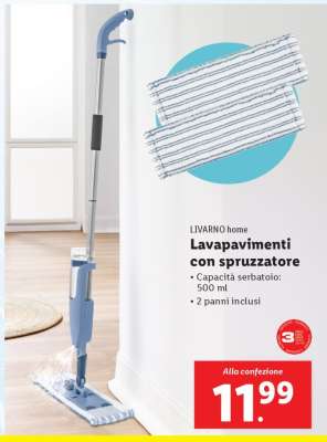 LIVARNO home Lavapavimenti con spruzzatore