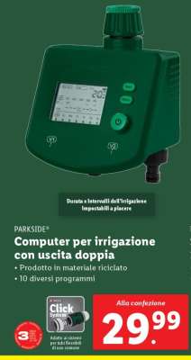 PARKSIDE Computer per irrigazione con uscita doppia