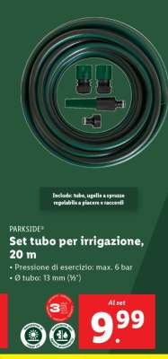 PARKSIDE® Set tubo per irrigazione, 20 m