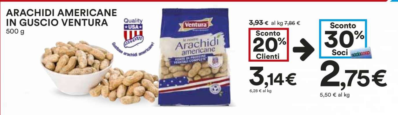 Arachidi Americane in Guscio Ventura