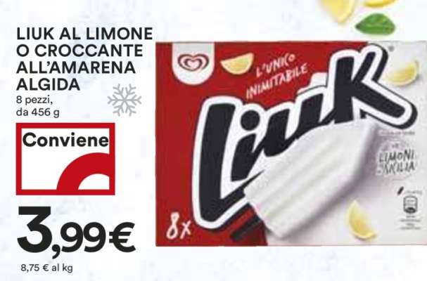 LIUK AL LIMONE O CROCCANTE ALL'AMARENA ALGIDA