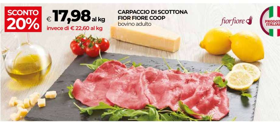 CARPACCIO DI SCOTTONA FIOR FIORE COOP