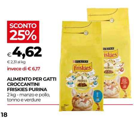 Alimento per gatti croccantini Friskies Purina