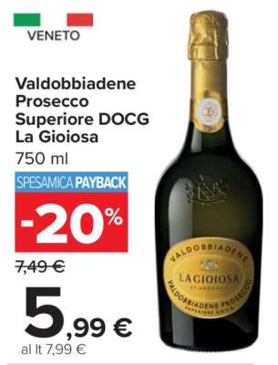 VALDOBBIADENE PROSECCO SUPERIORE DOCG LA GIOIOSA