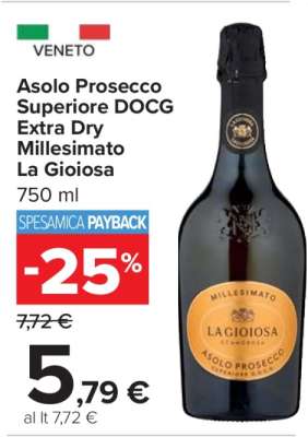 Asolo Prosecco Superiore DOCG Extra Dry Millesimato La Gioiosa