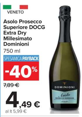 Asolo Prosecco Superiore DOCG Extra Dry Millesimato Dominioni
