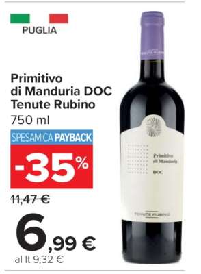 Primitivo di Manduria DOC Tenute Rubino