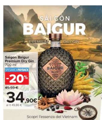 Saigon Baigur Premium Dry Gin 700 ml