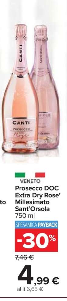 Prosecco DOC Extra Dry Rose' Millesimato Sant'Orsola