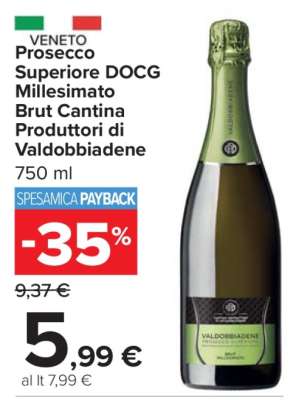 Prosecco Superiore DOCG Millesimato Brut Cantina Produttori di Valdobbiadene