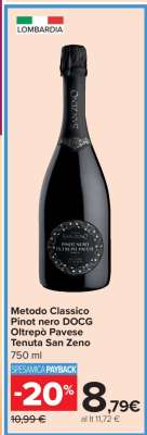 Metodo Classico Pinot Nero DOCG Oltrepò Pavese Tenuta San Zeno