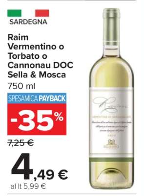 Raim Vermentino o Torbato o Cannonau DOC Sella & Mosca