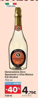 Generazione Zero Spumante o Vino Bianco 0,0 Alcohol