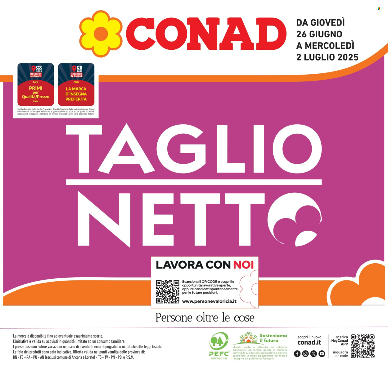 Volantino Conad - 26/6/2025 - 2/7/2025. Pagina 1