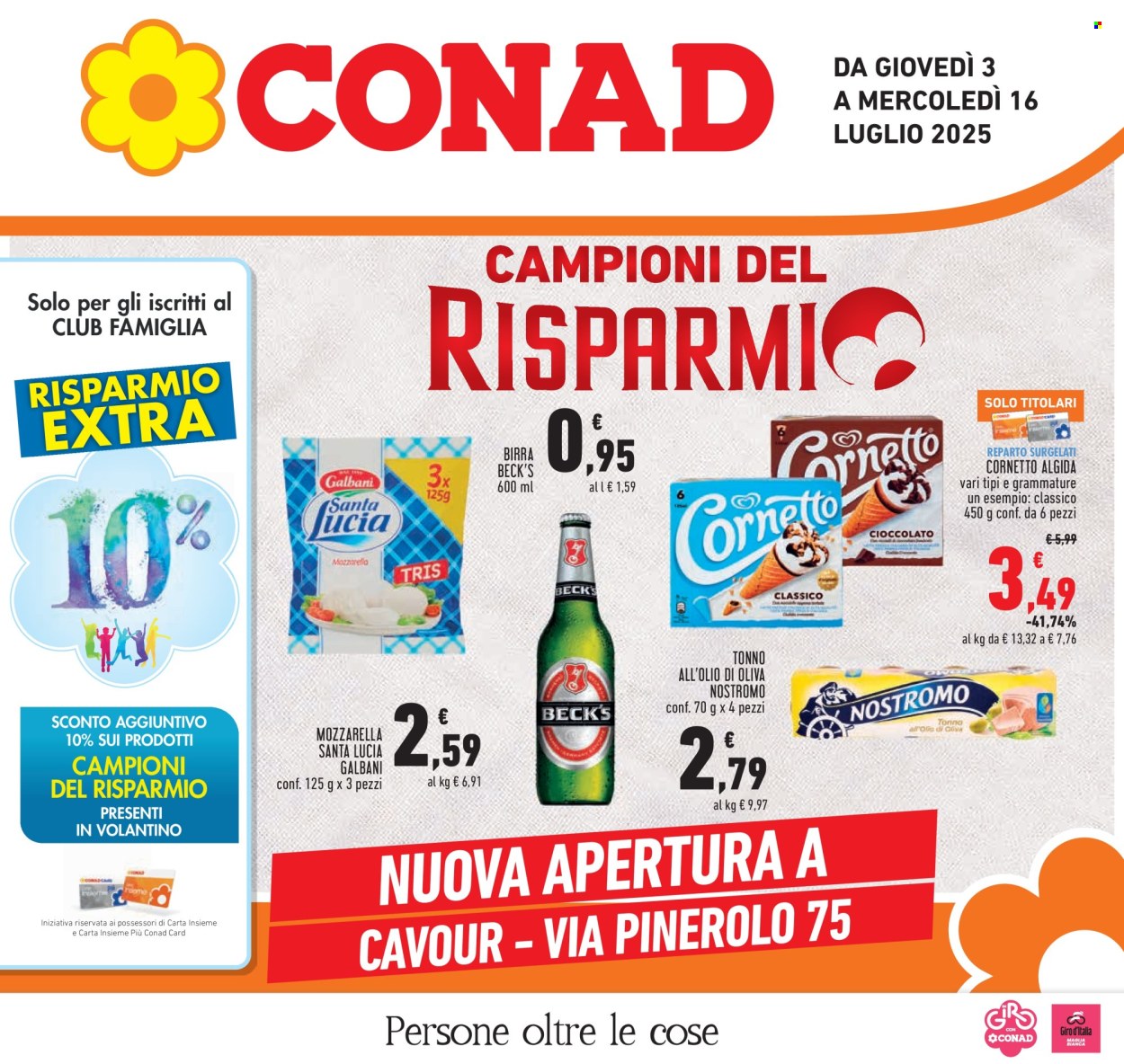 Volantino Conad - 3/7/2025 - 16/7/2025. Pagina 1