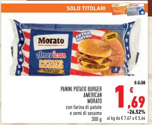 PANINI POTATO BURGER AMERICAN MORATO
