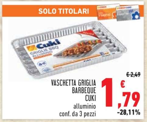 VASCHETTA GRIGLIA BARBEQUE CUKI
