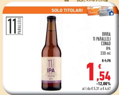 BIRRA 11 PARALLELI CONAD IPA