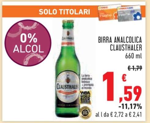 Birra analcolica Clausthaler