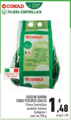FAGIOLINI BURRINI CONAD PERCORSO QUALITÀ