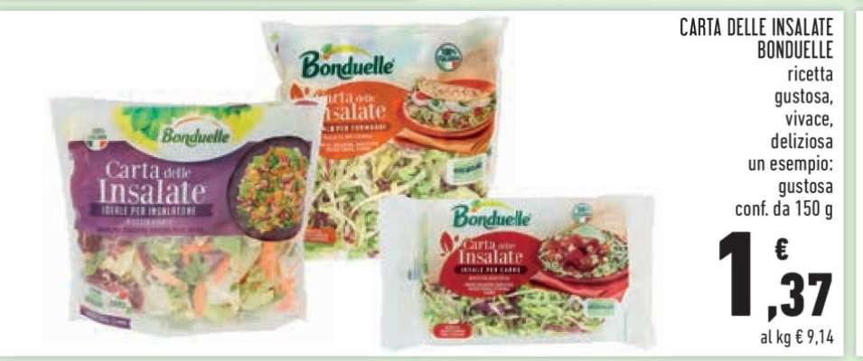 CARTA DELLE INSALATE BONDUELLE