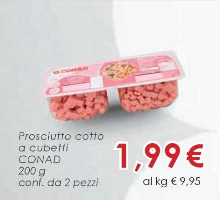 PROSCIUTTO COTTO A CUBETTI CONAD