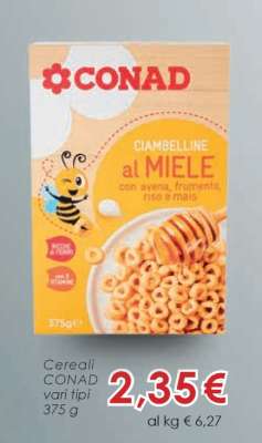 CEREALI CONAD vari tipi