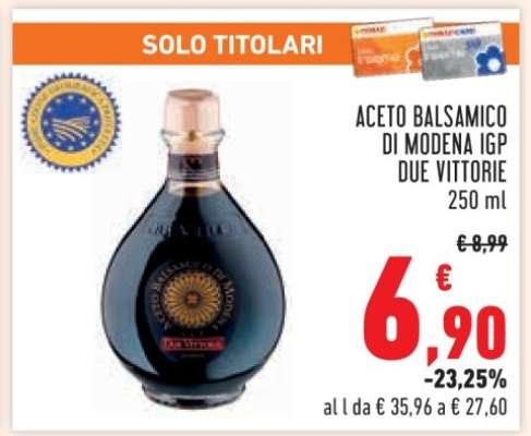 ACETO BALSAMICO DI MODENA IGP DUE VITTORIE 250 ml