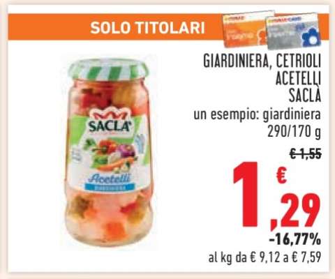 GIARDINIERA, CETRIOLI ACETELLI SACLA