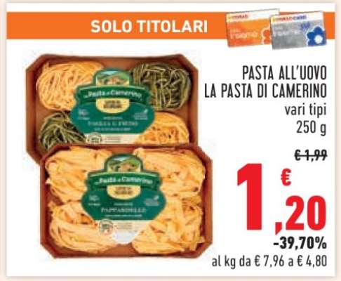 Pasta all'uovo La Pasta di Camerino