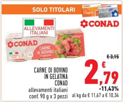 Carne di bovino in gelatina CONAD