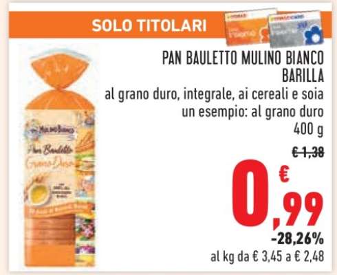 PAN BAULETTO MULINO BIANCO BARILLA