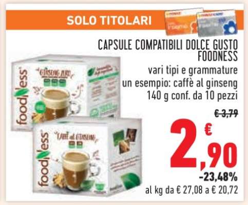 CAPSULE COMPATIBILI DOLCE GUSTO FOODNESS