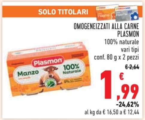 Omogeneizzati alla carne Plasmon