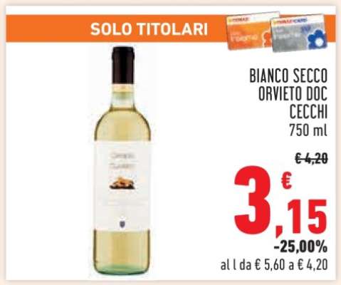 BIANCO SECCO ORVIETO DOC CECCHI 750 ml