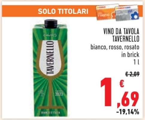 Vino da Tavola Tavernello