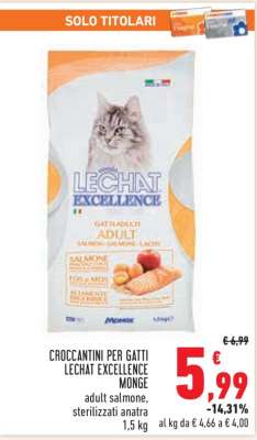 Croccantini per gatti Lechat Excellence Monge