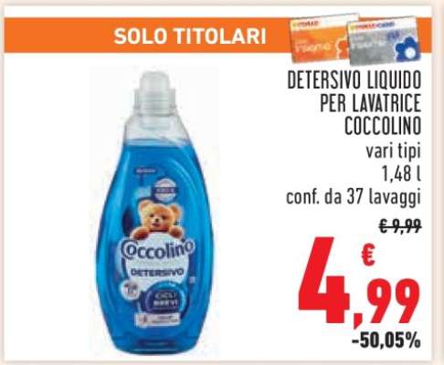 Detersivo Liquido per Lavatrice Coccolino