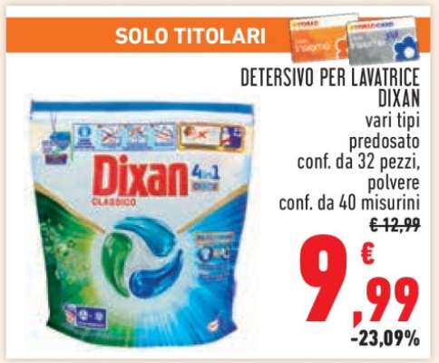 Detersivo per lavatrice Dixan