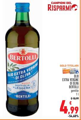 OLIO EXTRA VERGINE DI OLIVA BERTOLLI gentile