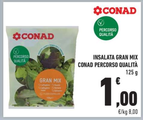 INSALATA GRAN MIX CONAD PERCORSO QUALITÀ
