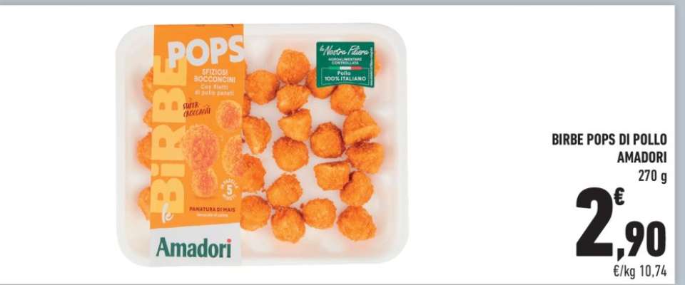 BIRBE POPS DI POLLO AMADORI